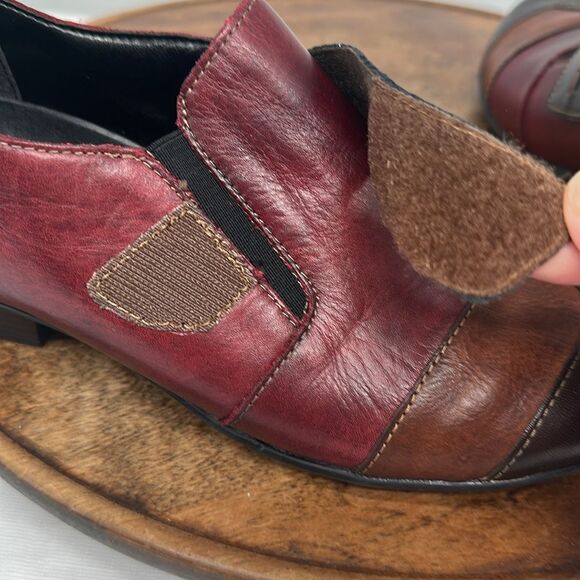 Remonte Shoes Wm 39 (US 8) Multicolor Leather Slip On Block Heel Loafer Comfort - Picture 9 of 12